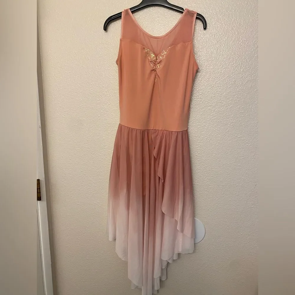 Dance Costume lyrical blush pink maxi dress Just Around The Riverbend 14127 SA